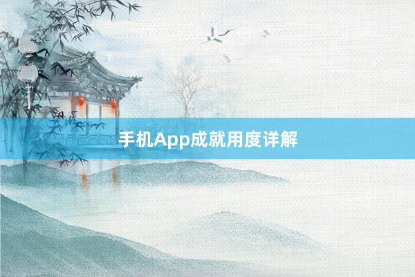 手机App成就用度详解